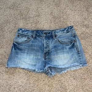 Free People Light-wash Cutoff Shorts